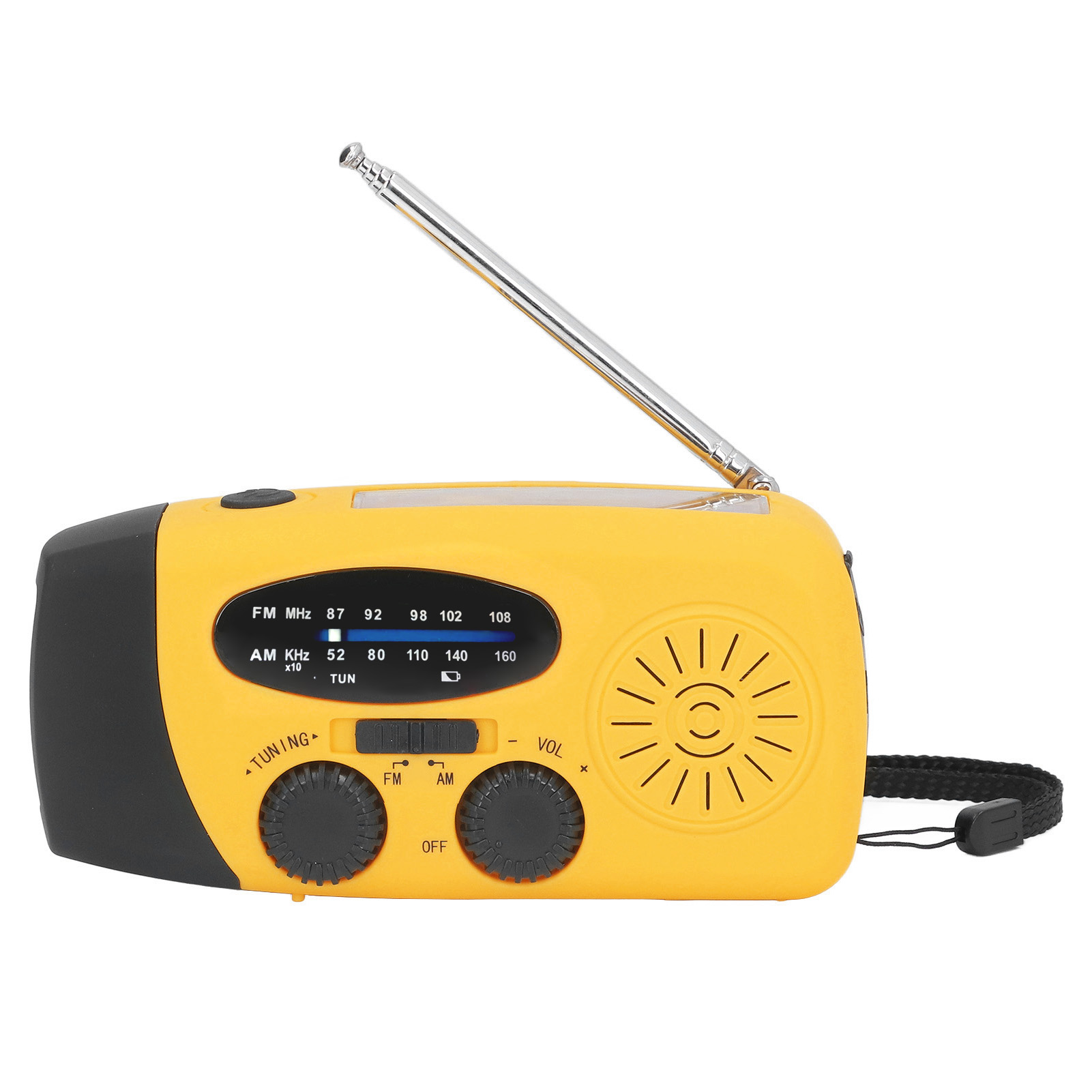 Multifunktionales Solarradio Mit Kurbel, Notlampe Für Katastrophenfälle, Handdynamo-ladefunktion (integrierter Akku Enthalten), Orange, Europäisches Modell (ce+fcc+rohs+msds-zertifiziert)