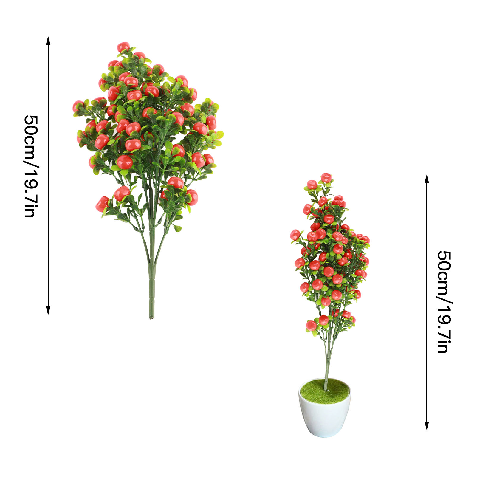 Künstlicher Orangenbaum Im Topf – 50 Cm Gesamthöhe, Ca. 50 Früchte, Schaumstoffblätter, Kunststofftopf (ø12 X 15 Cm), Lieferung Ab Lager (max. Höhe 43 Cm).