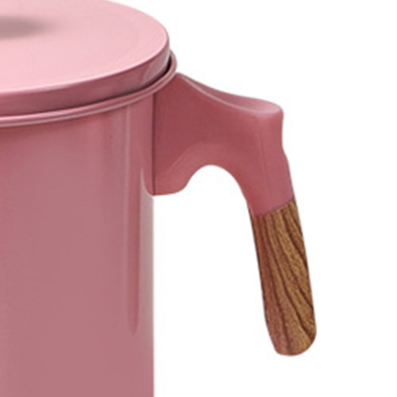 1,4-liter-ölfilterbehälter Aus Japan, Küchenölbehälter Mit Trennwand, Holzoptik, Rosa