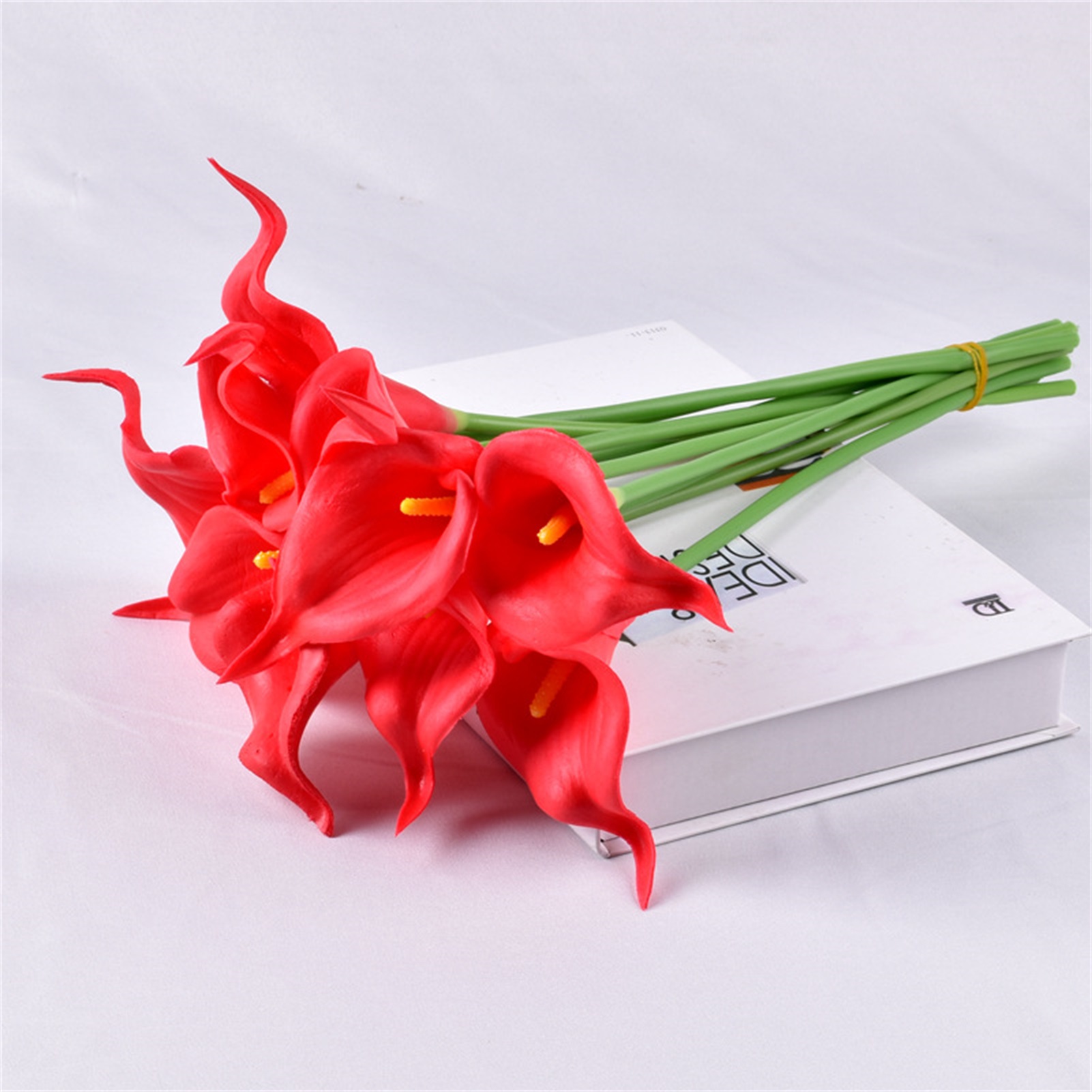 Mini-künstliche Rote Calla-lilien Aus Pu, Heimdekoration, Fotorequisite, Großhandelshersteller