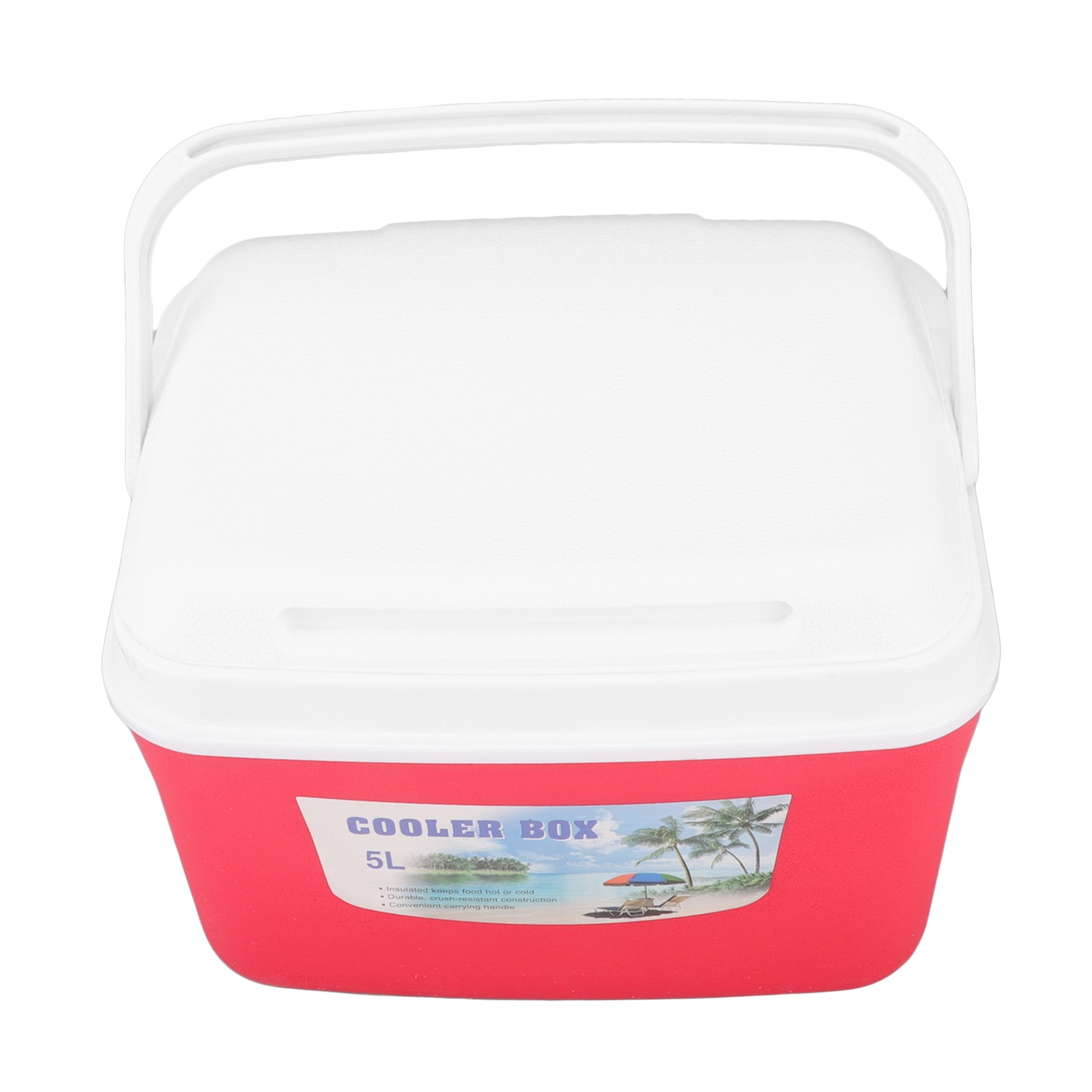 Rote, 5 Liter Große Kühlbox Mit Isolierung Für Imbisswagen, Lieferdienste, Autos, Eiscreme, Mit Isoliertasche Und Styroporbox (set Mit Karton)