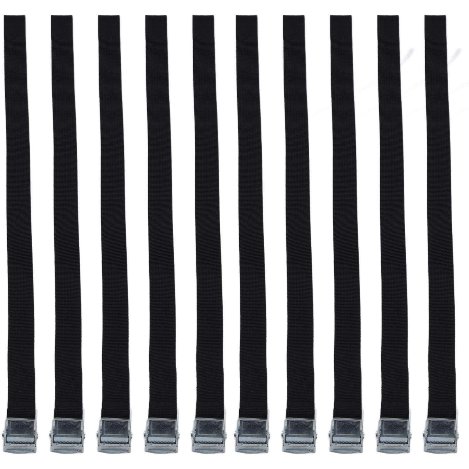 10 Schwarze Kabelbinder Aus Nylon, Zur Befestigung Von Waren, 2 Cm Breit, 10er-packung