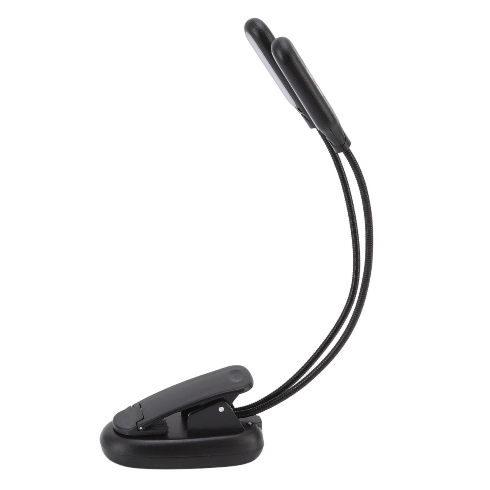 Led-schreibtischlampe Mit Doppelklemme, Leselampe Für Studentenwohnheime, Usb-wiederaufladbare Notenleuchte Mit Integriertem Akku, Modell 601, Doppelarm, 10 Leuchten, Schwarz