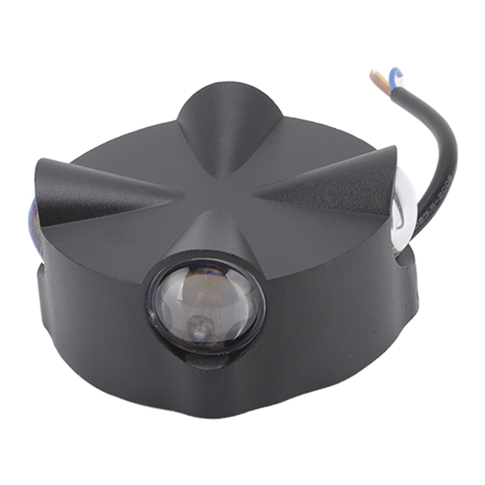 Runde 4w 4led Led-wandleuchte, Minimalistisches Design, 4-seitige Beleuchtung, Aluminium-nachttischlampe, Modern, Kreativ, Für Flur, Außenbereich, Hof, Terrasse, Schwarzes Gehäuse, Warmes Licht.