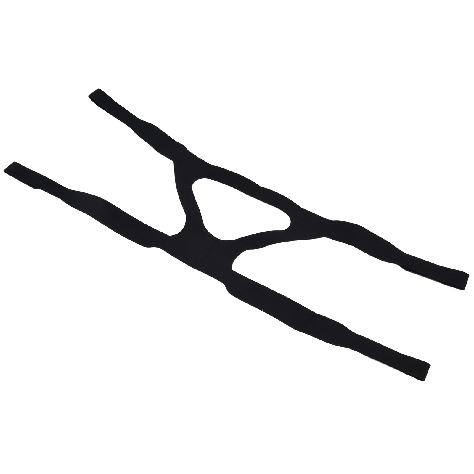 Schwarze Cpap-maske, Kopfstützgurt, Befestigungsband, Verstellbarer Schlafmaskenaufsatz, Bettwarenzubehör.