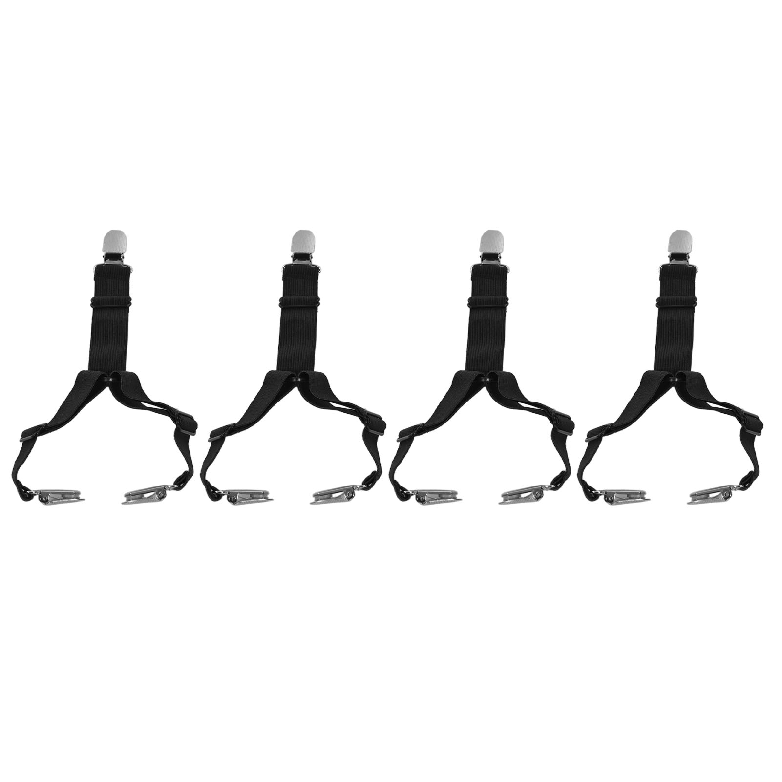 Set Mit 4 Rutschfesten Clips Zur Befestigung Von Bettlaken, Schwarze Matratzenbefestigungen