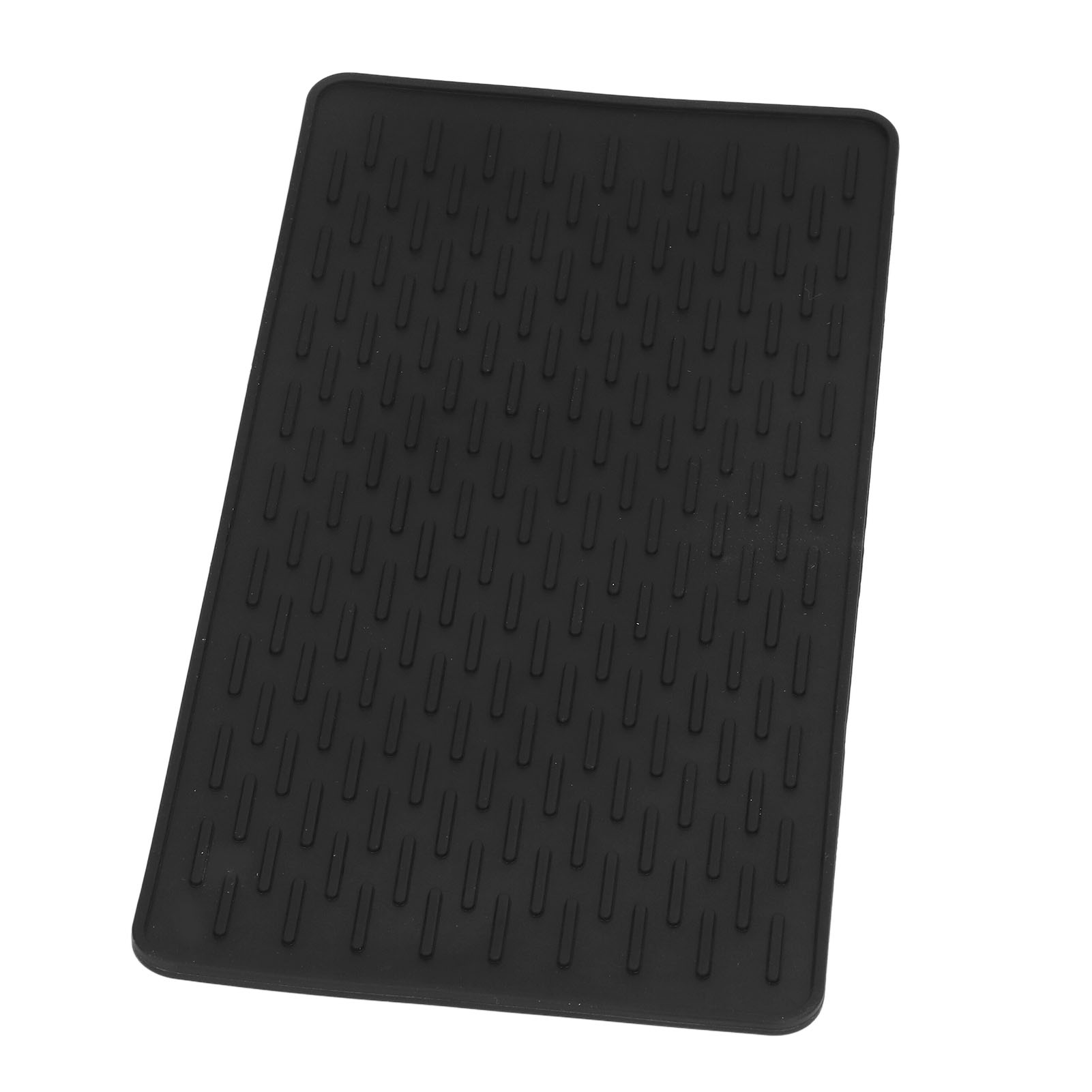 Rechteckige Schwarze Silikon-abtropfmatte, Küchenuntersetzer, Rutschfeste Matte Für Töpfe Und Pfannen