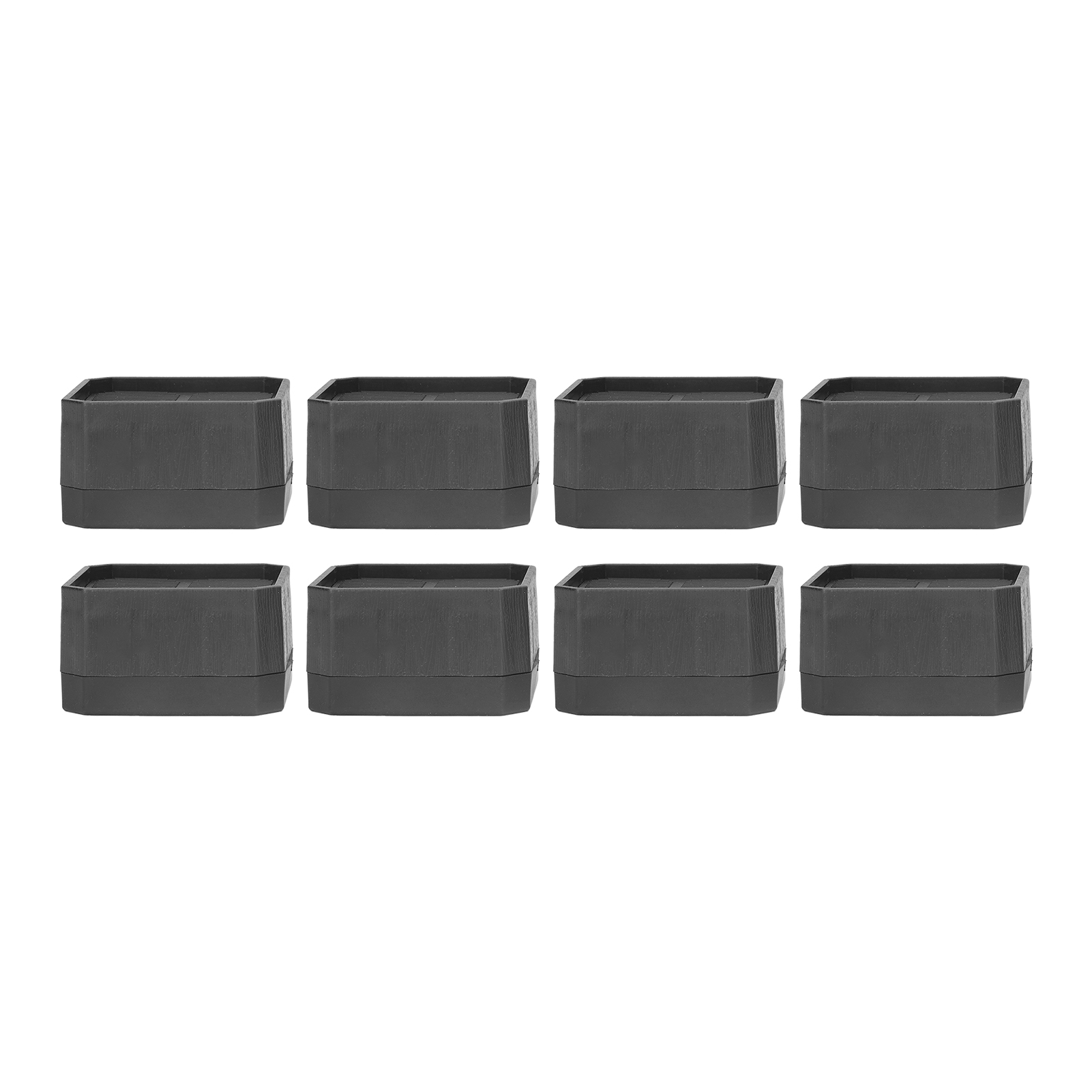 Set Mit 8 Schwarzen Bettfüßen, Antirutschpads Für Möbel, Untergestelle Für Tische, Stühle, Kühlschrank Und Waschmaschine.
