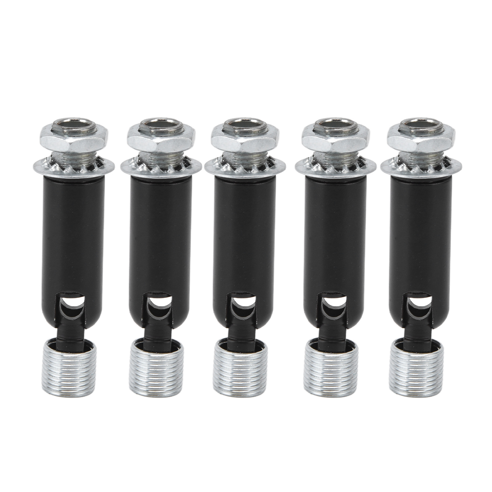 Set Mit 5 M10-außenzahn-drehgelenken Für Led-strahler, Schwarz, Inklusive M12-adapter