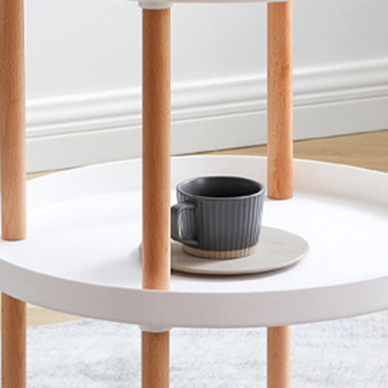 Weißer Nordischer 3-stöckiger Aufbewahrungswagen, Vielseitiges Rollregal Für Das Wohnzimmer, Mobiles Möbelstück Mit Rollen, Praktischer Couchtisch.