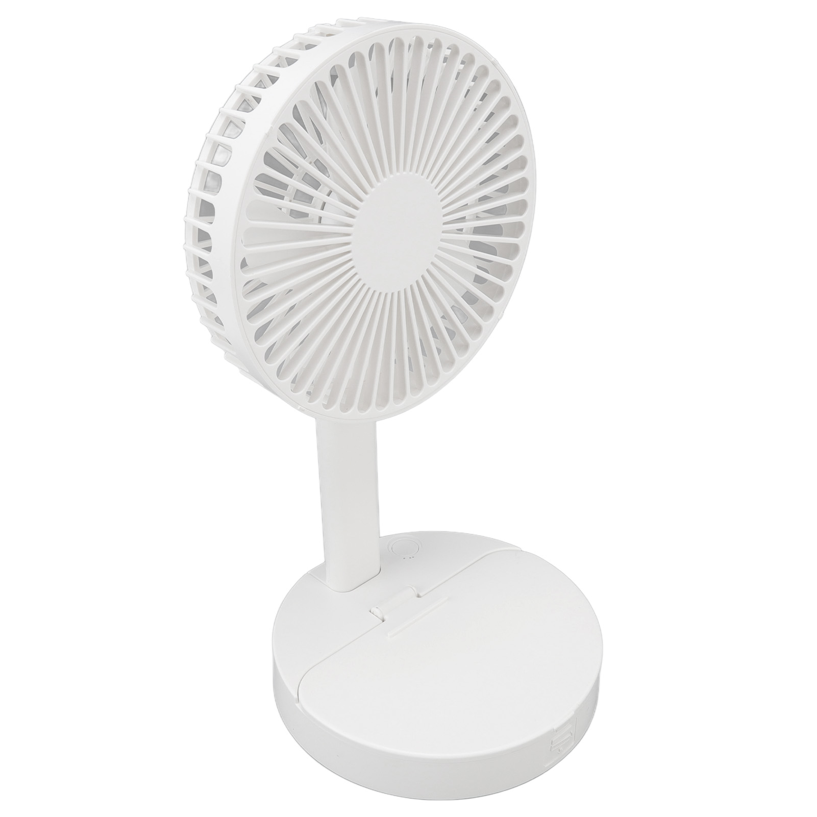 Kleiner, Faltbarer Tischventilator, Wiederaufladbar, Mit Kosmetikspiegel, Tragbar Für Studentenwohnheim Und Büro, Kleiner 2-in-1-ventilator Mit Eingebautem Akku, Weiß