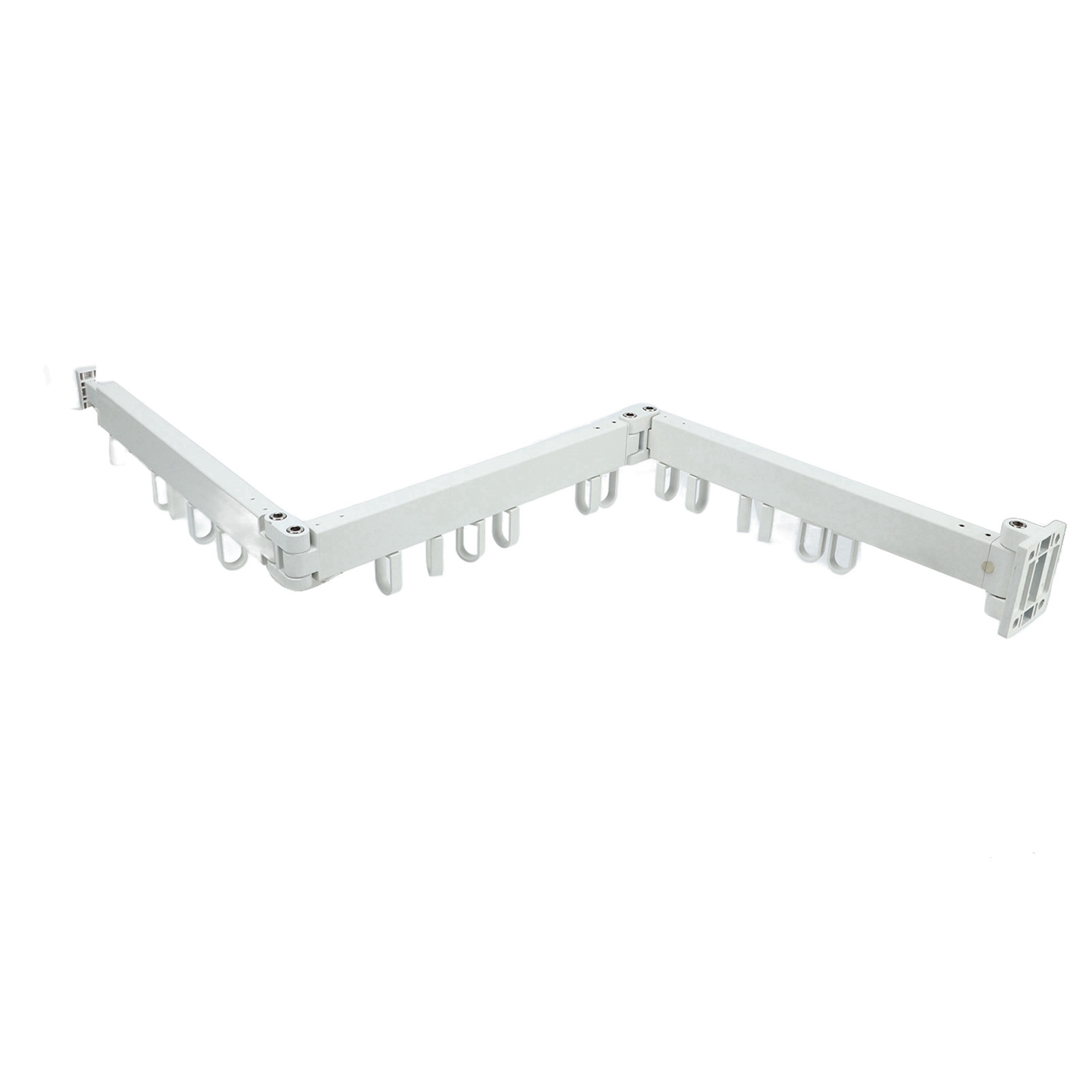 Hochwertiges, Klappbares Wäscheständer-set Aus Weißem Aluminium Für Den Balkon, Kein Bohren Erforderlich, Doppelte Montagemöglichkeit (mit/ohne Bohren), Dreifach Klappbare Und Drehbare Stütze, Ideal F