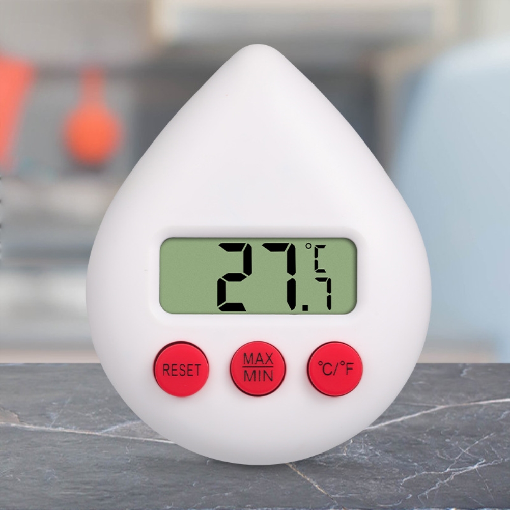 Digitale Elektronische Sanduhr Mit Wassertropfen-design, Küchentimer Mit Alarm, Weiß (kartonverpackung)