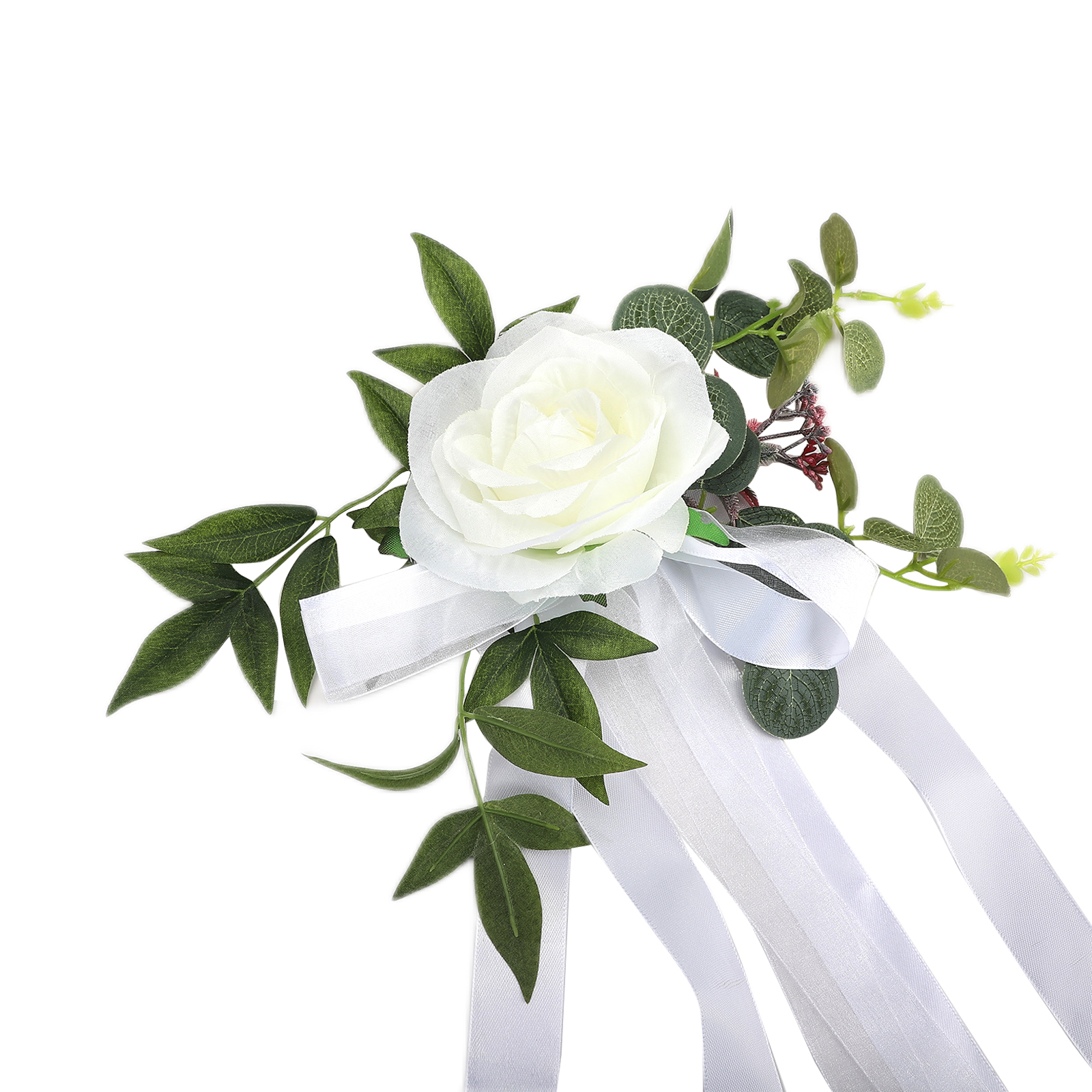 Set Mit 8 Weißen Stuhllehnen-dekorationen Im Bohème-stil Für Hochzeiten, Empfänge Und Partys.