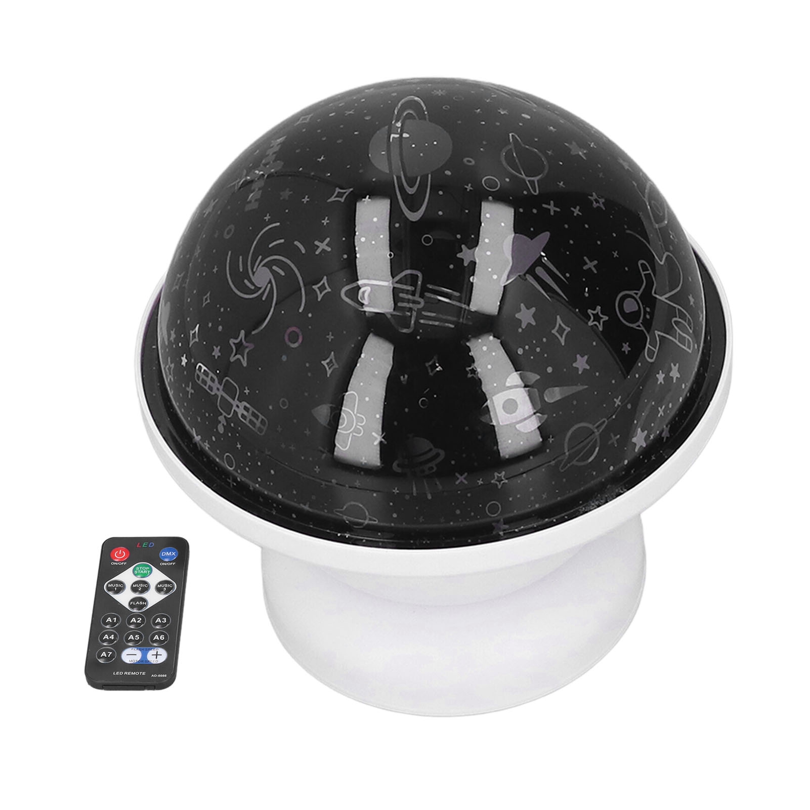 Dynamische Rgb-sternenprojektorlampe, Ferngesteuerte Kosmetische Muster, Verstellbares 360° Magnetisches Nachtlicht Für Kinder, Mit Usb- Und Sprachsteuerung, Fernbedienung Mit Eingebautem Akku (weiß)