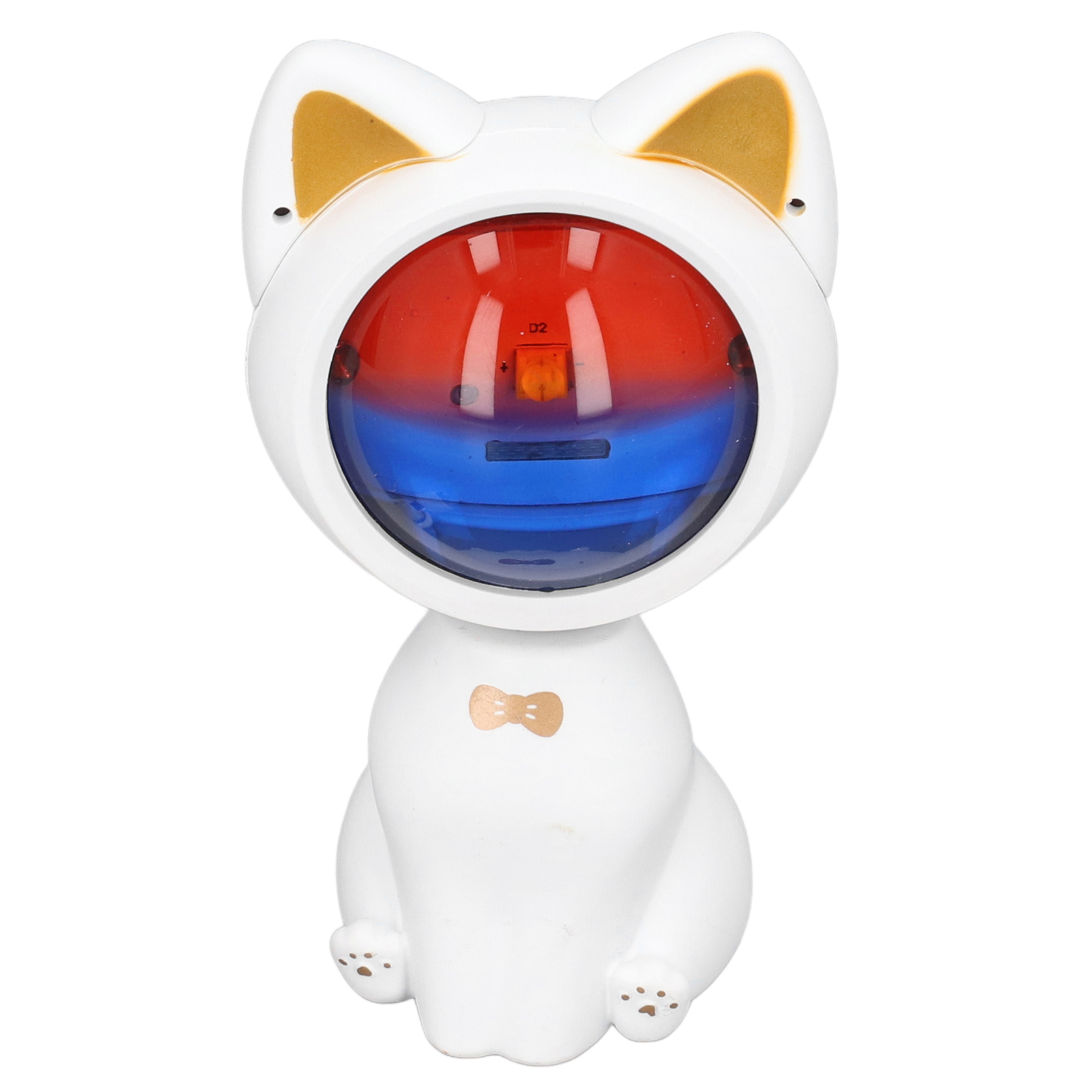 Weißes Katzen-nachtlicht Mit Dämmerungslicht, Um 360° Drehbare Ambiente-nachttischlampe, Wiederaufladbare Mini-usb-schreibtischlampe (mit Eingebautem Akku, Modell: Weiße Katze Im Morgengrauen)