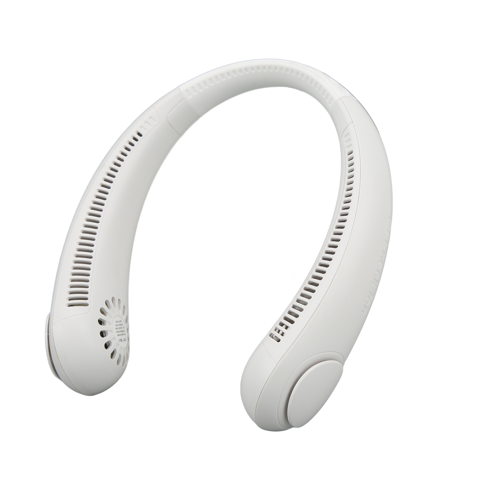 Lüfter Ohne Rotorblätter, Leise, Für Outdoor-sportarten, Usb-aufladbar, Faltbar, Mit Integriertem Akku, Elegantes Weiß