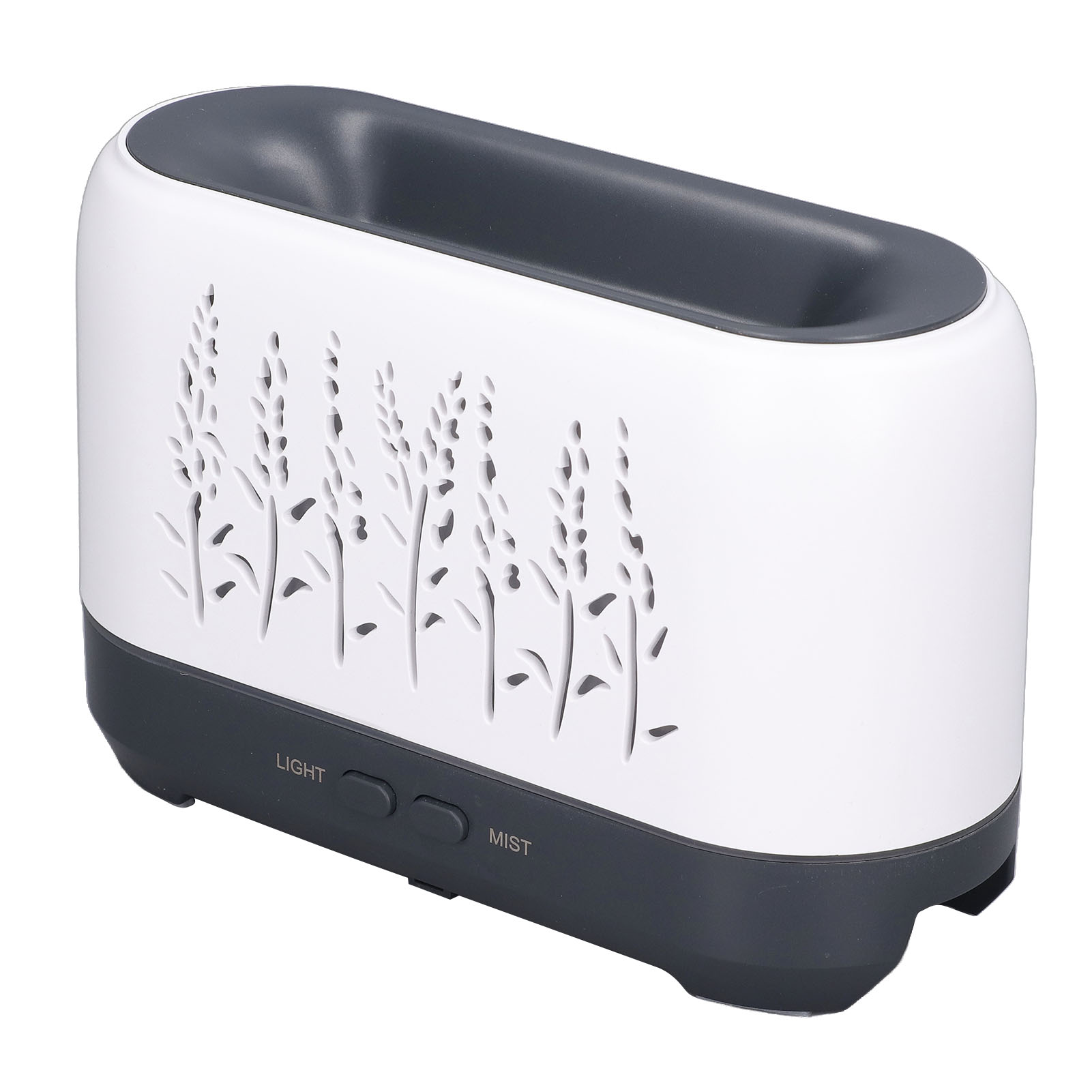 Aromatherapie-diffusor (200 Ml), Luftbefeuchter Mit Hohlflamme, Stimmungsvolles Nachtlicht, Weiß, 100–240 V (europäischer Stecker)