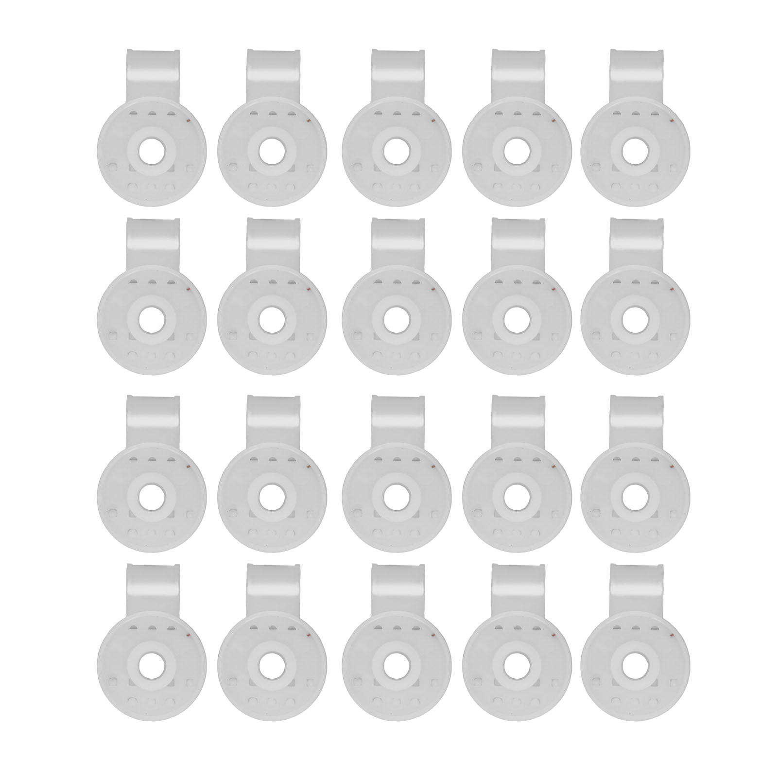 Packung Mit 20 Befestigungsclips Für Schattierungsnetze, Gewächshäuser, Gartenbaufolien, Planen, Zelte Und Festzelte - Weiße Befestigungselemente (20 Stück Pro Beutel)