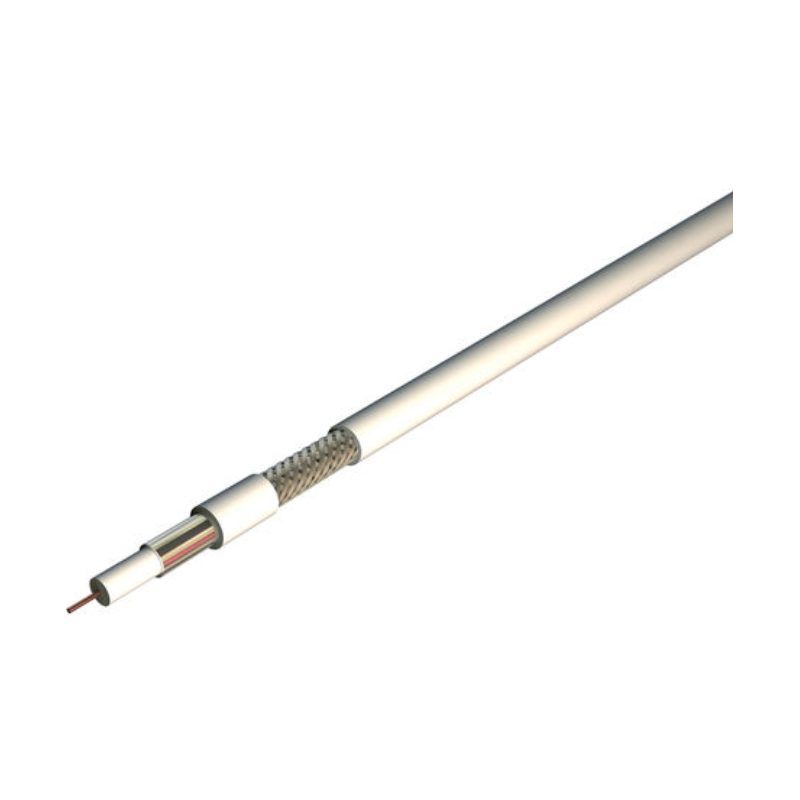 Axitronic Pg17vatcaph5 Tv-koaxialkabel, Weiß, Klasse B, Stahlkern, Kupfer, 17 Db, 75 Ohm, Pvc – Spule Mit 500 Metern