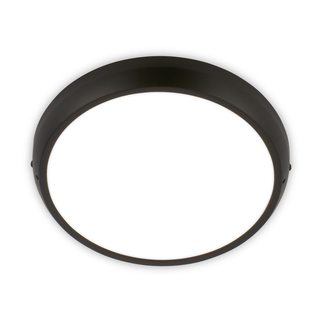 Briloner Led Deckenlampe Ip44 Ø27,5x4 Cm 18w 1900lm 4000k Neutralweiß Spritzwasserschutz Schwarz - Deckenleuchte Badezimmer Wohnzimmerlampe Küchenlampe