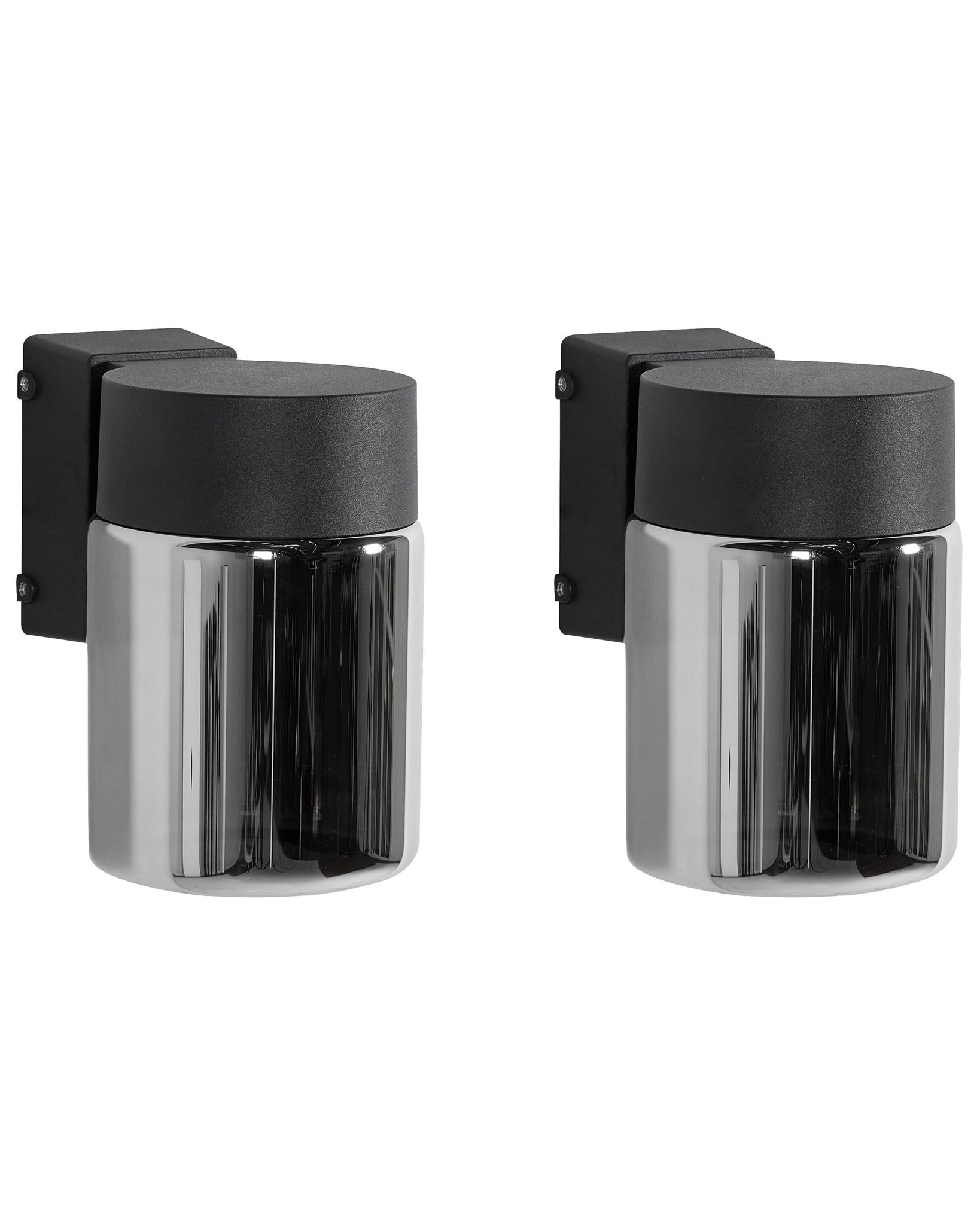 Led Außenwandleuchte 2er Set Neves Schwarz