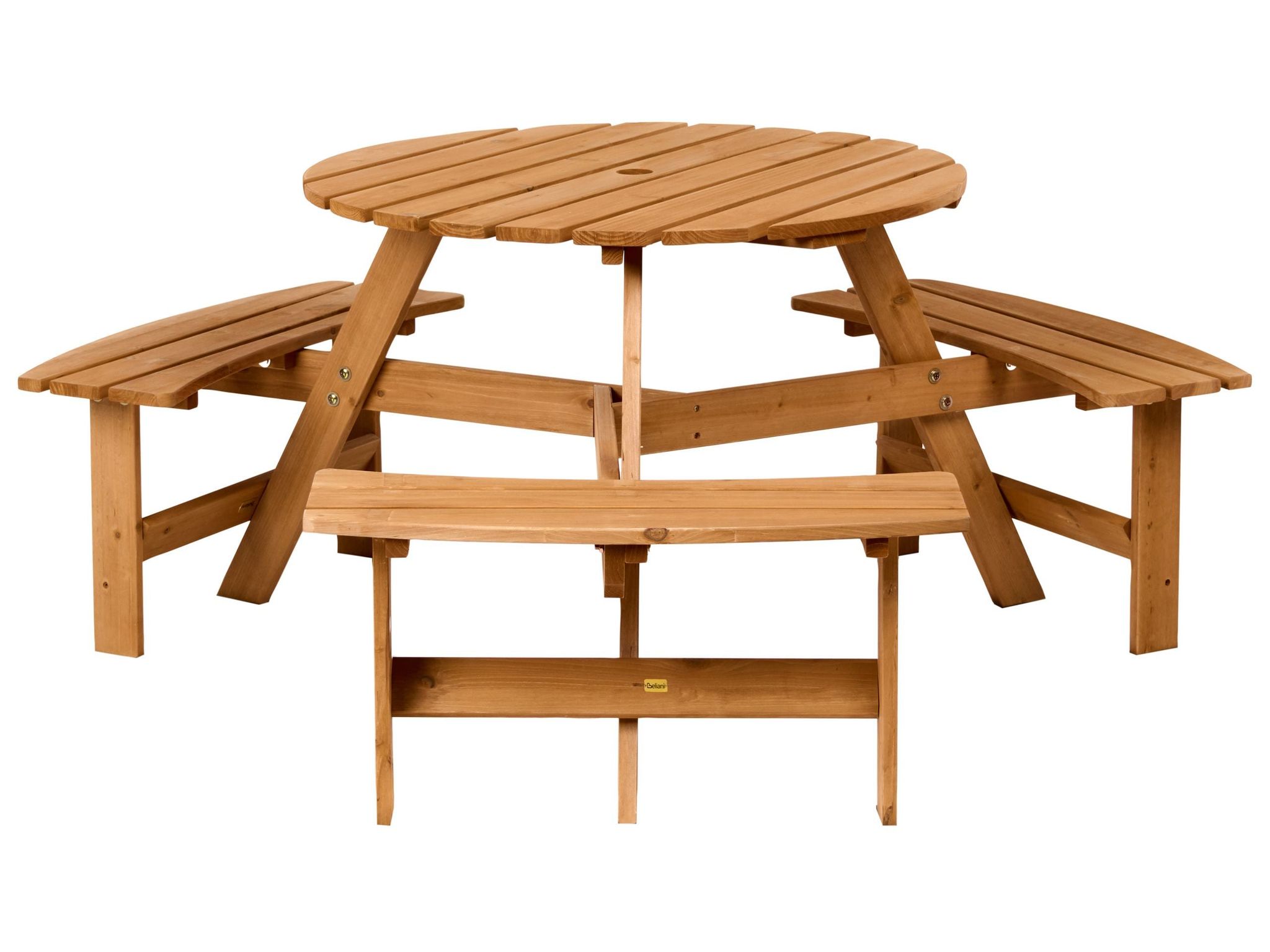 Picknicktisch Mit Bänken Calascibetta Tannenholz Hellbraun