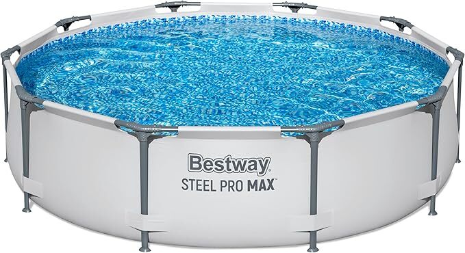 [gebraucht] B-ware Bestway Steel Pro Max Pool Ø 305 X 76 Cm Grau, 4678 L, Ohne Pumpe