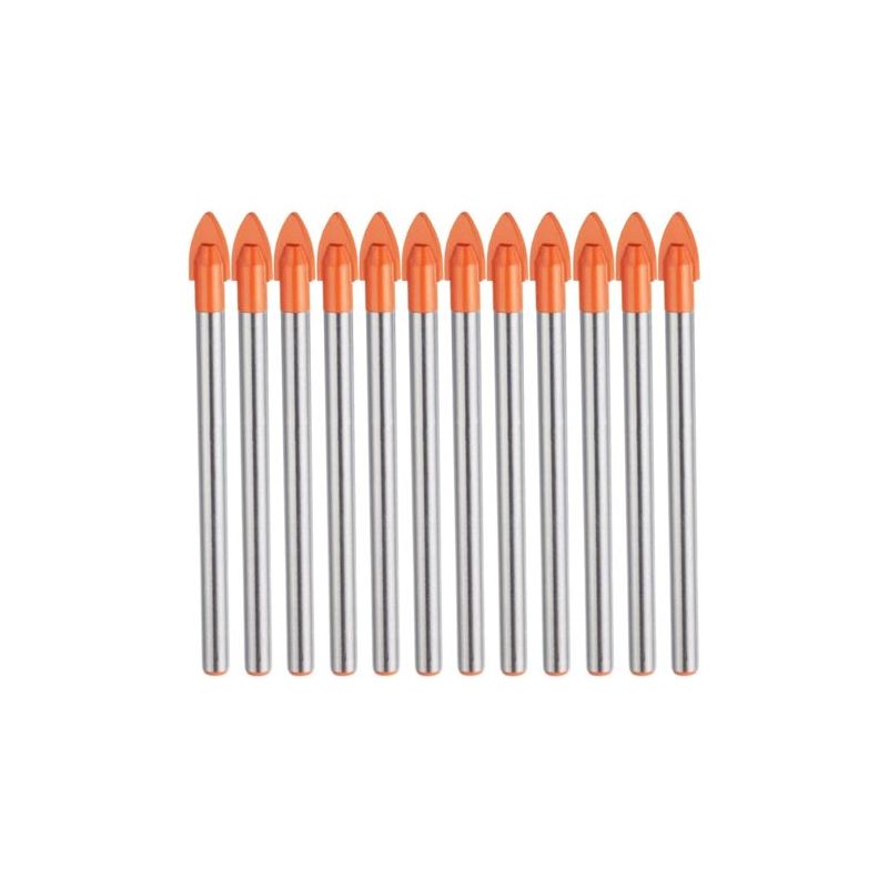 10 Stück 6-mm-glasbohrer, 6-mm-hartmetallspitze Für Harte Und Spröde Materialien Wie Fliesen, Glas, Keramik, Marmor, Spiegel, Kunststoff Und Holz.
