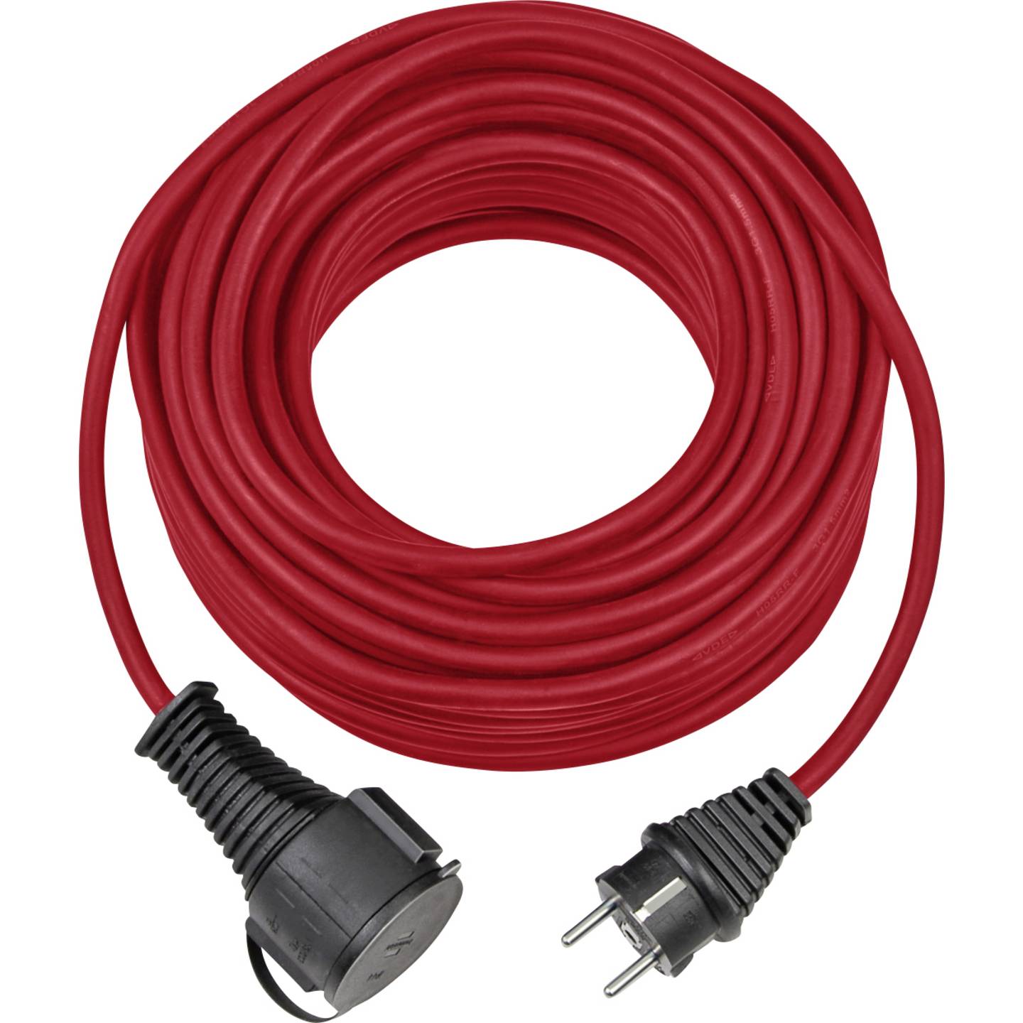 [gebraucht] B-ware Brennenstuhl Strom Verlängerungskabel 25m Ip44 Gummi Kabel Außenbereich Rot 3g