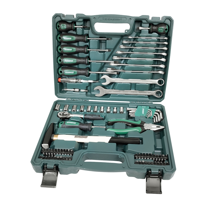 Brüder Mannesmann Werkzeugkoffer M29081 85-tlg. Kunststoff Chrom-vanadium-stahl