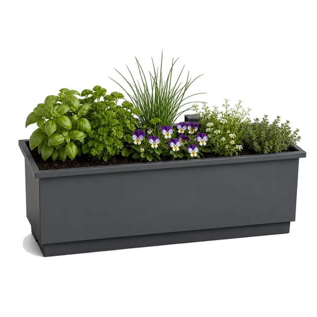 Balkonkasten Viola Metall-balkonkasten Mit Auffangschale Für Balkon & Geländer