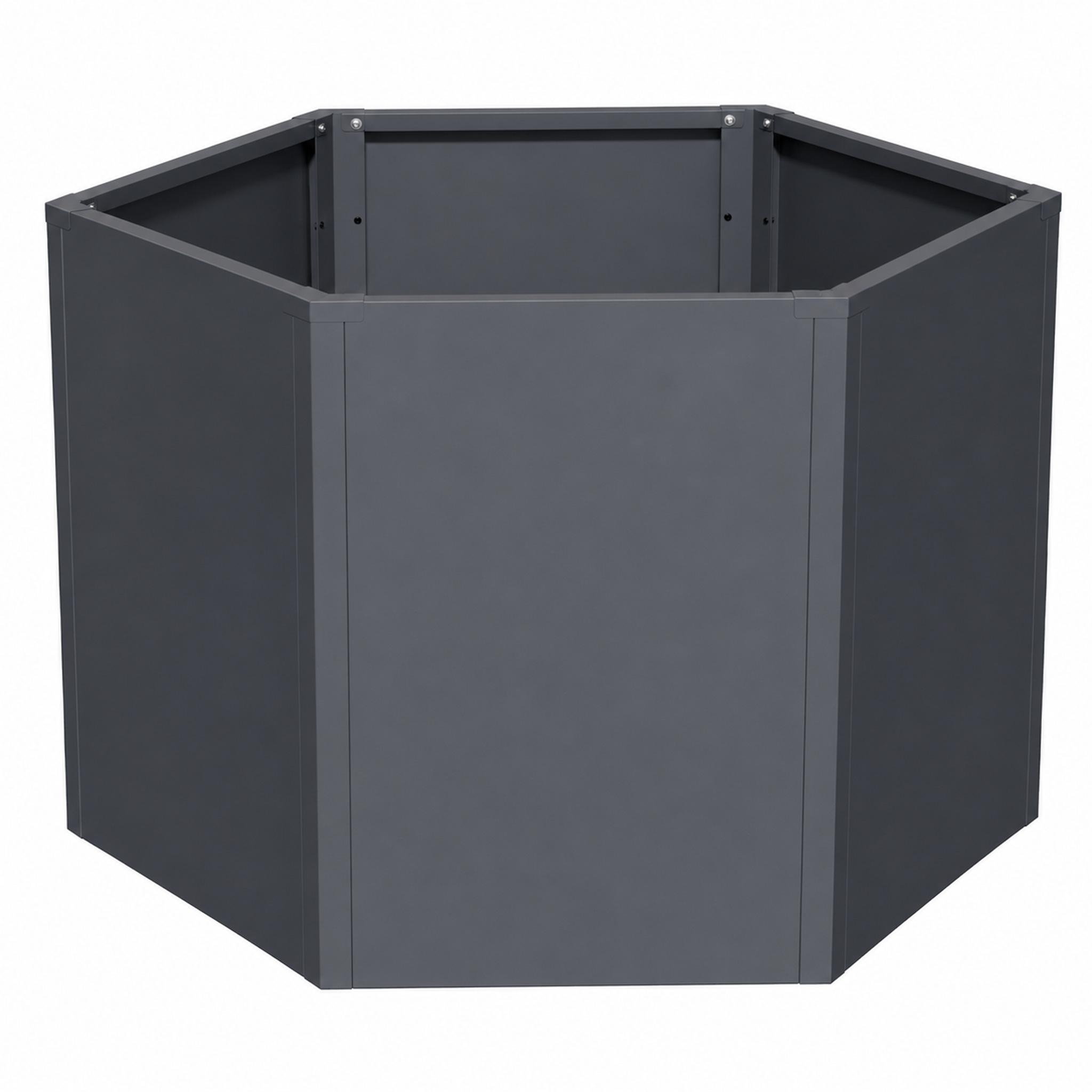 Hochbeet Rosia Sechseckiges Metall-hochbeet In Anthrazit Für Garten & Terrasse 100,4 × 87 × 77 Cm