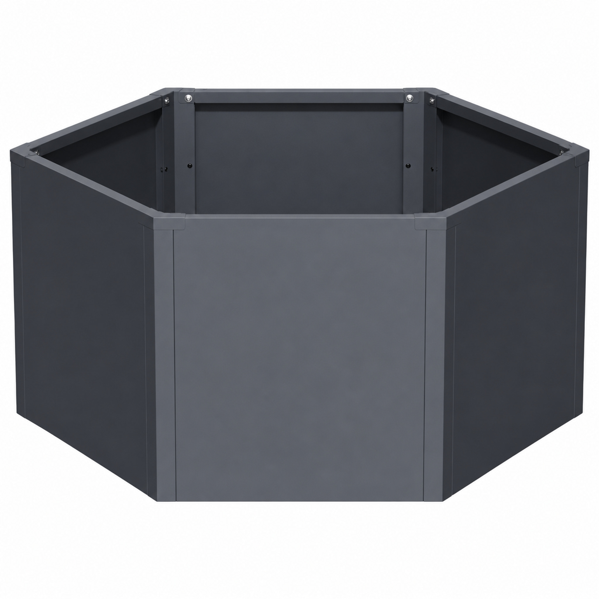 Hochbeet Rosia Sechseckiges Metall-hochbeet In Anthrazit Für Garten & Terrasse 100,4 × 87 × 52 Cm