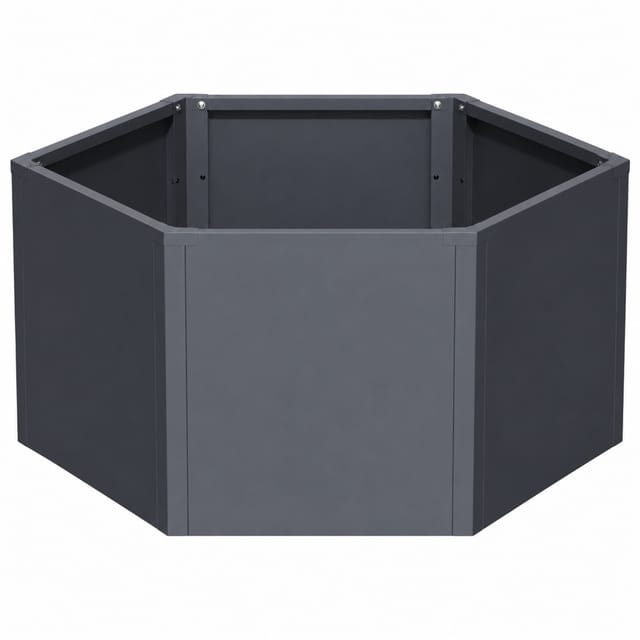 Hochbeet Rosia Sechseckiges Metall-hochbeet In Anthrazit Für Garten & Terrasse 100,4 × 87 × 52 Cm