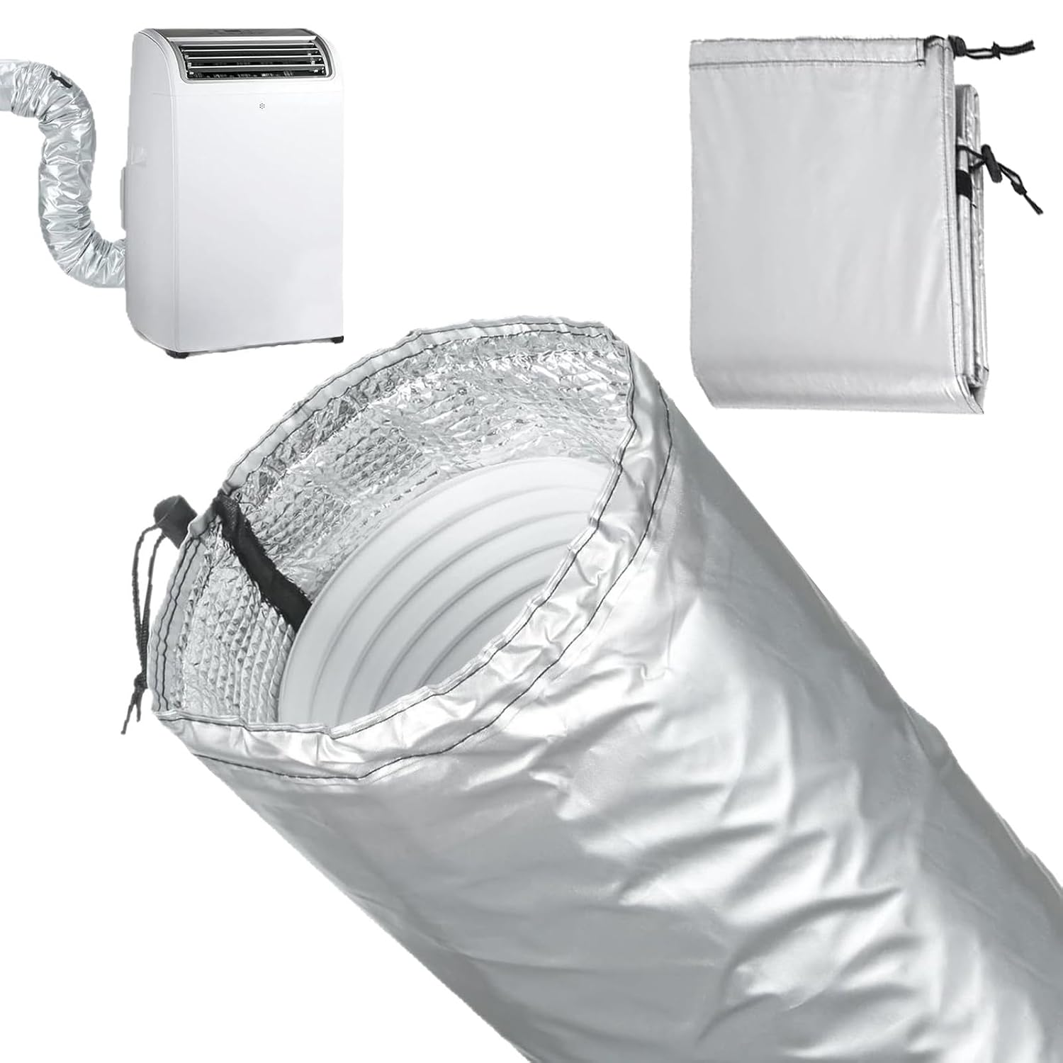 Schutzhülle Für Klimaanlagenrohre, Geräuschdämpfend, Schalldämmend Und Wärmeisolierend, Energiesparend, Staubdicht, Längenverstellbar, Mit Elastischem Band