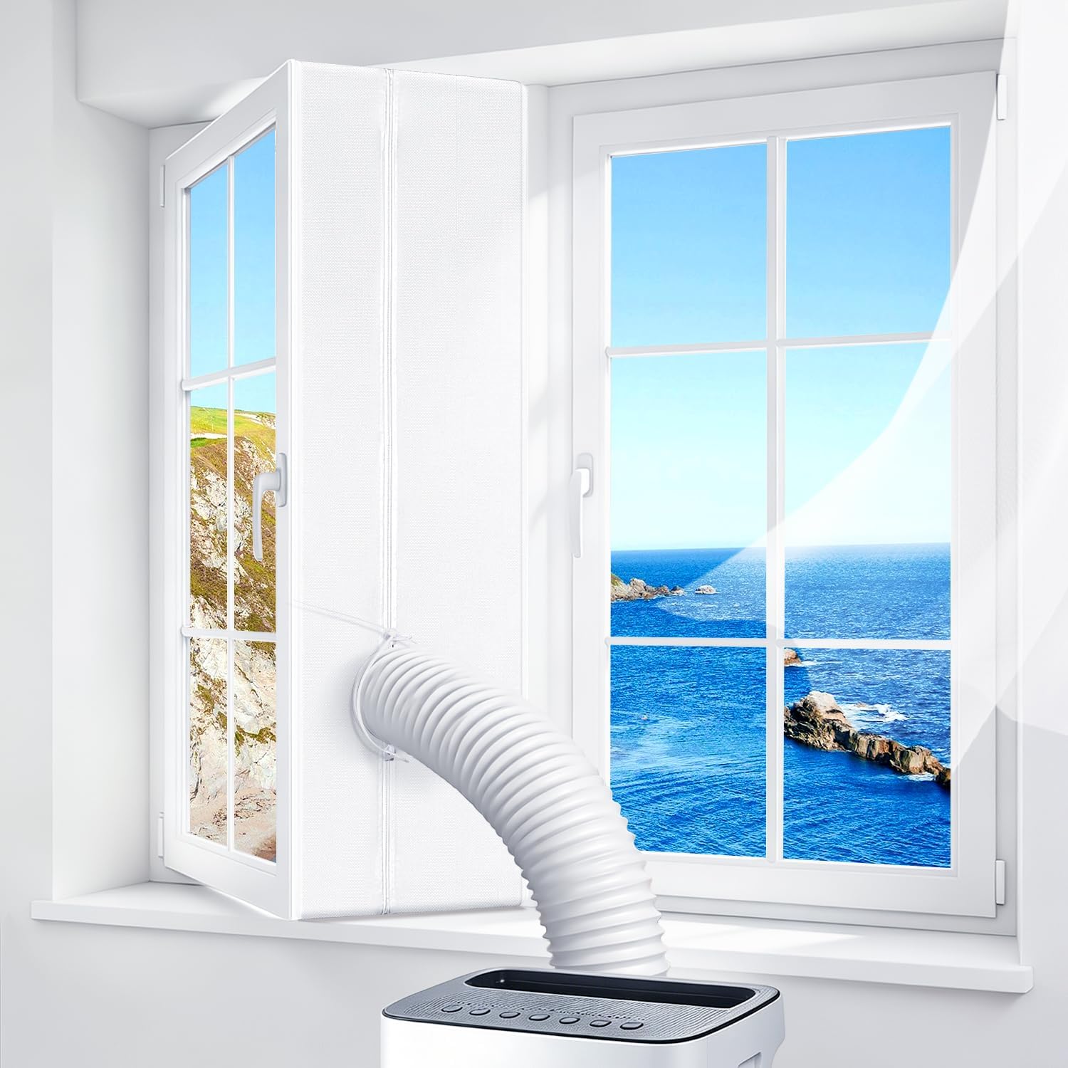 Dichtungsset Für Mobile Klimaanlagen, Klimaanlagen-dichtungsset, Fensterdichtungs-isoliergewebe, Universelle Fensterdichtung Mit Reißverschluss Für Dreh- Und Dachfenster, 400 Cm