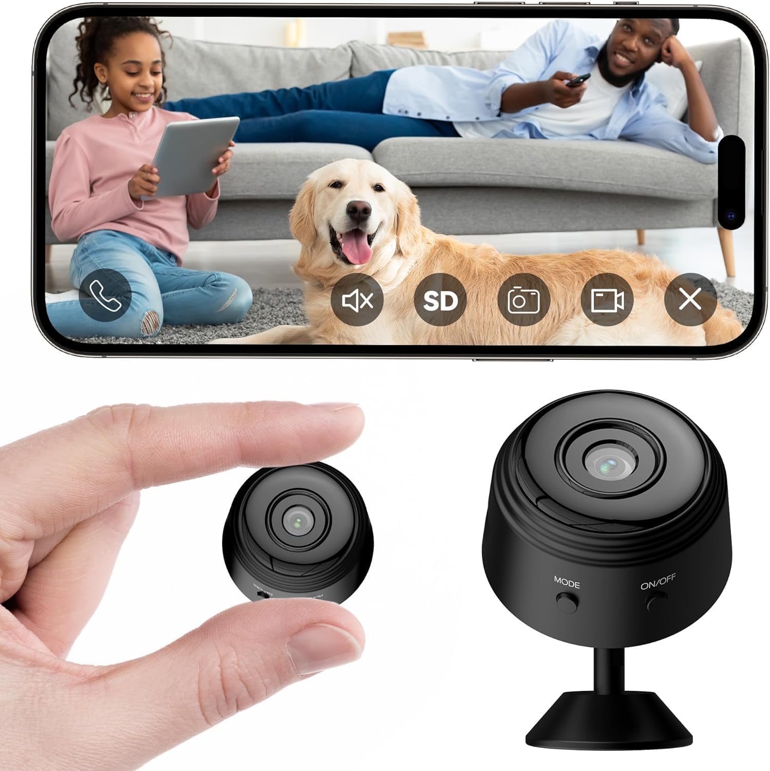 1080p Wlan-überwachungskamera Für Den Innen- Und Außenbereich Bewegungserkennung, Nachtsicht, Alarm – Mini-innenkamera Für Haus, Garten Und Büro