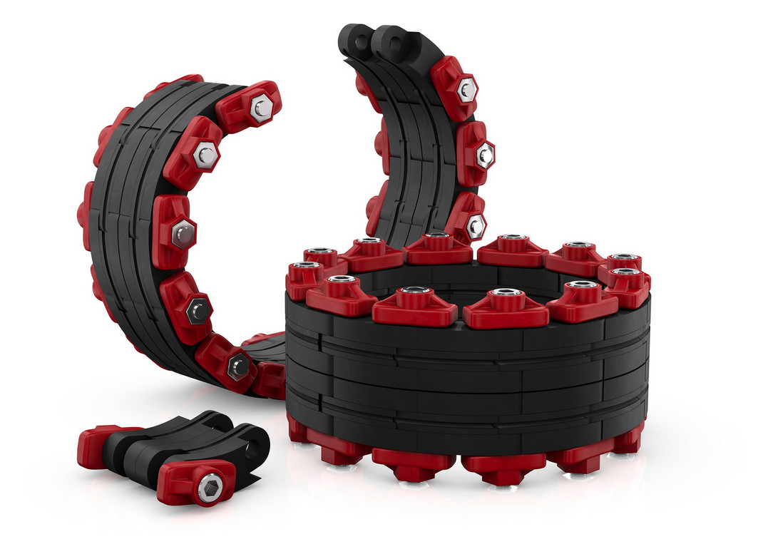 Cr Gliederkette Typ Dd Gk-650, Epdm Bis 5 Bar, Breite: 160mm, Epdm / V4a