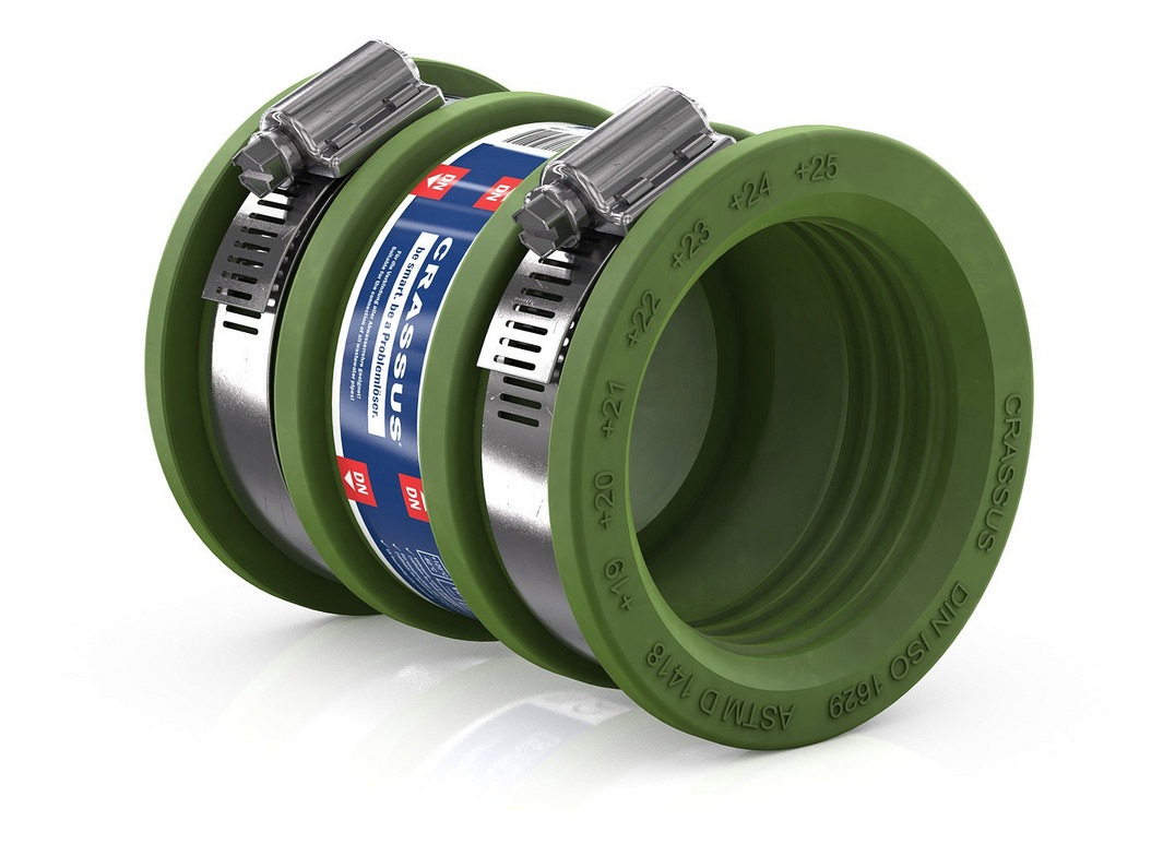 Cr Schlauchadapter Typ 1 Cdc 040 Fkm (32-40mm), Bis 0,6 Bar, Fkm / V2a