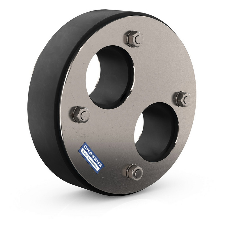 Cr Pressdichtung Typ M, Dn 100, 2x0-32mm Bis 2,5 Bar, Dichtung: 30mm, Epdm / V4a