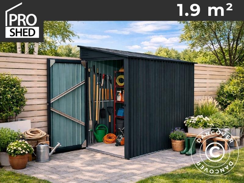 Geräteschuppen, 1,03x1,85x1,9m, Proshed®, 1,9m2, Anthrazit
