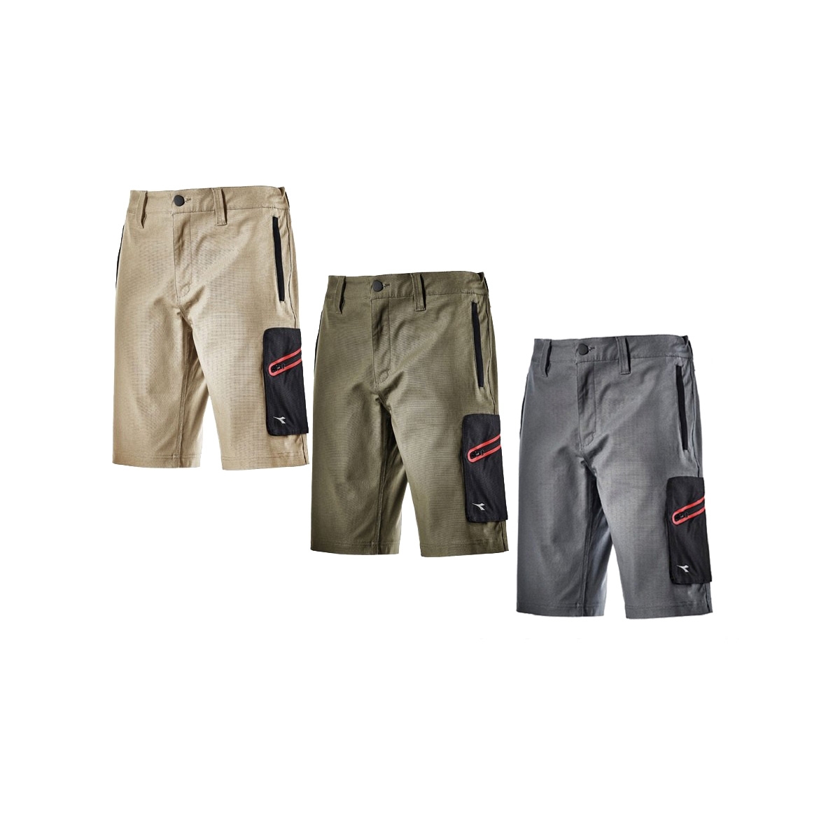 Utility Shorts Bermuda Stretch - L - Grau - Diadora