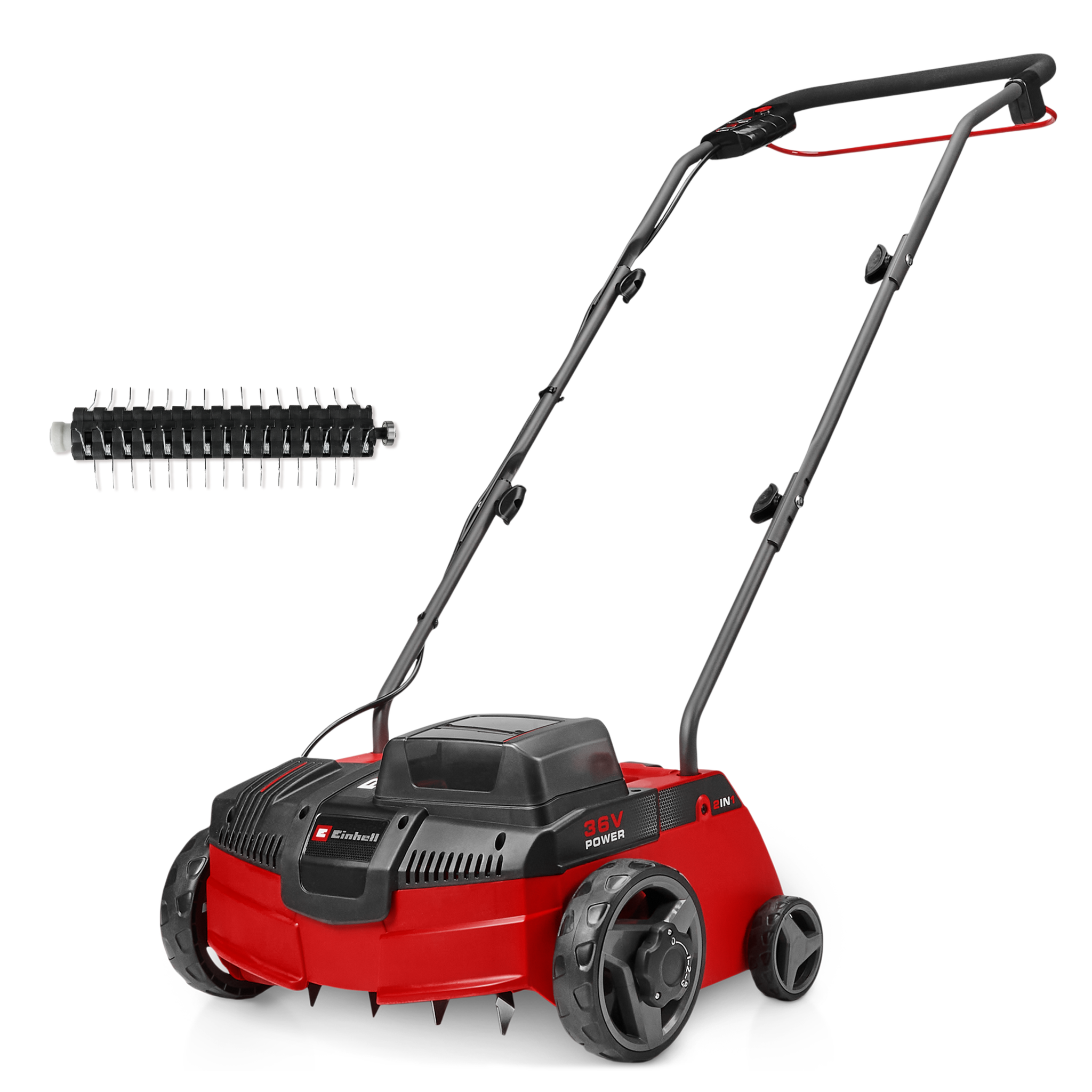 Einhell Akku-vertikutierer-lüfter Gc-sa 36/31 Li-solo Pxc (36 V, 31 Cm Arbeitsbreite, Einstellbare Arbeitstiefe, Inkl. Messerwalze + Lüfterwalze, Tragegriff, Ohne Akku)