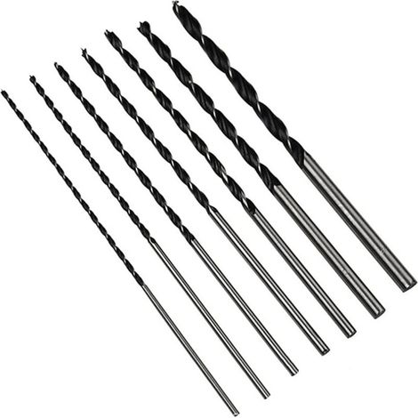 Ulisem Holzbohrer-set, 7-teilig, Hss-g Holzbohrer, 4 Mm, 5 Mm, 6 Mm, 7 Mm, 8 Mm, 10 Mm, 12 Mm Durchmesser X 300 Mm Länge, Für Holz