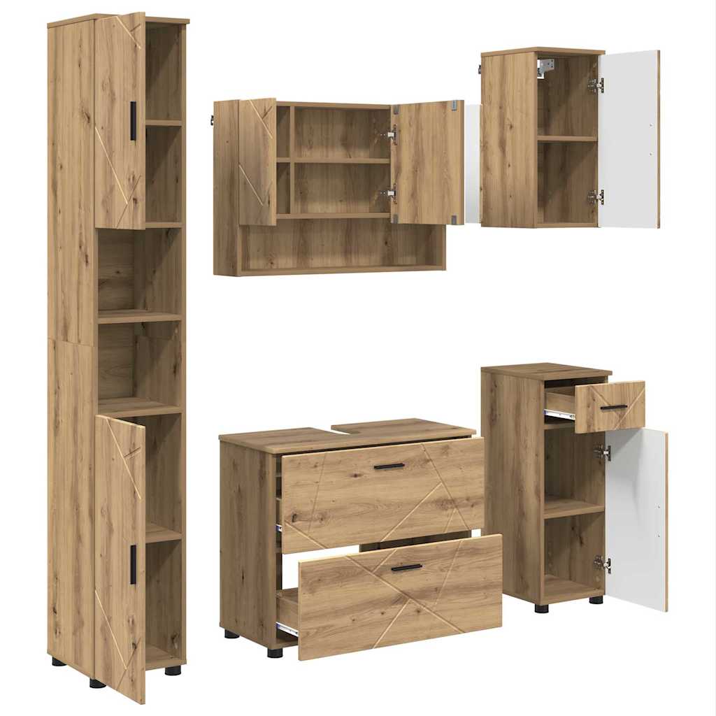 Maison Exclusive - Badezimmermöbel-set 5 Stk. Artisan-eiche 35 X