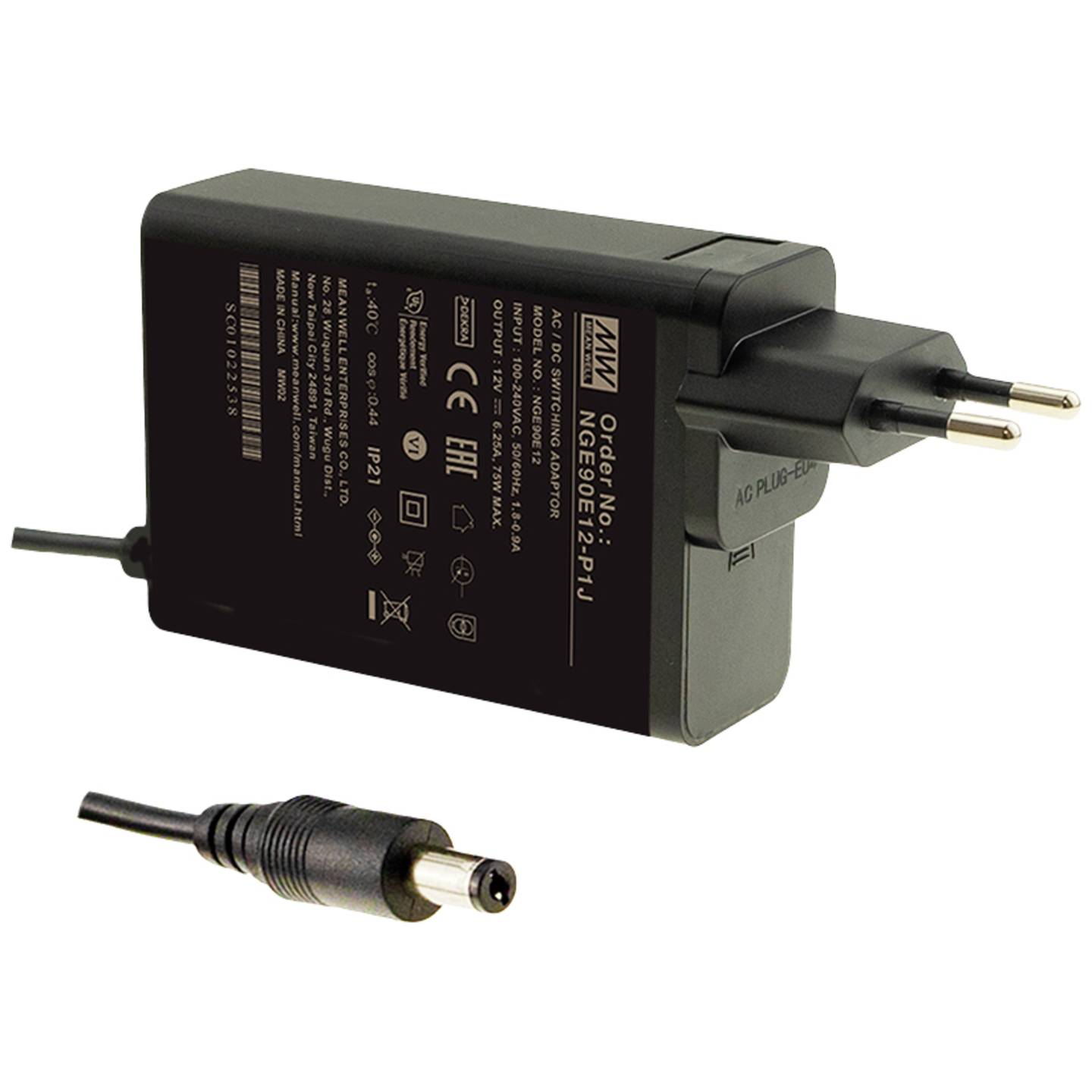 [gebraucht] B-ware Mean Well Steckernetzteil Nge90e18-p1j 90w 18v Dc Hohlstecker Eurostecker Ip21