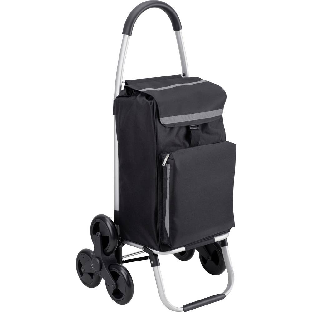 [gebraucht] B-ware Metafranc Einkaufstrolley Einkaufswagen Aluminium Schwarz 59l 20kg 47x46cm 108cm