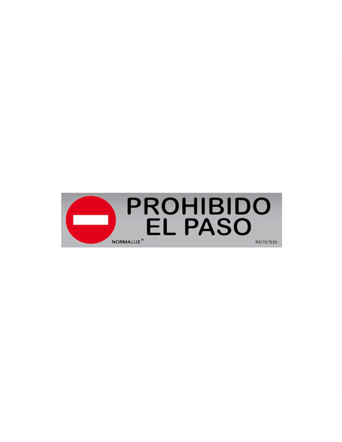 Schild 'einfahrt Verboten' Aus Edelstahl Selbstklebend 5x20cm Rd707025