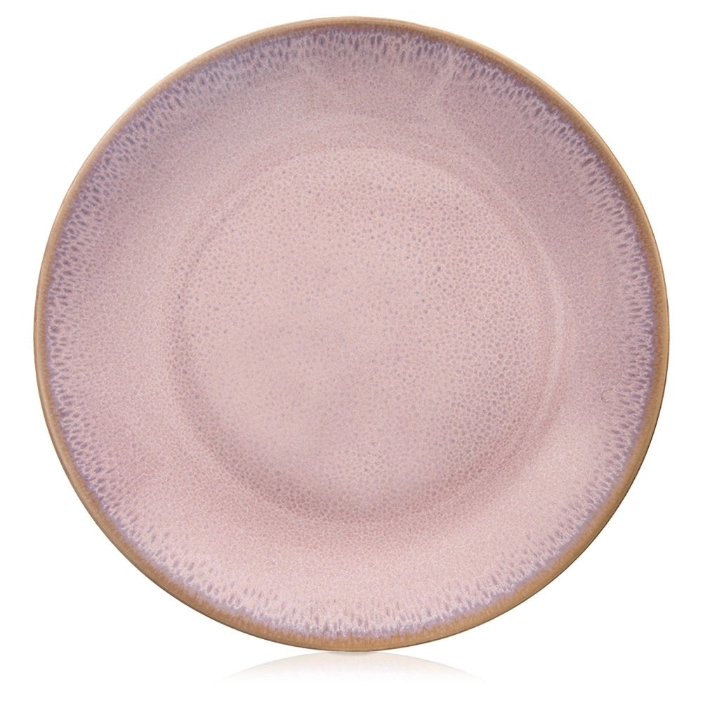 Keramik-dessertteller, Rosa, 20,5 Cm, Mikrowellengeeignet